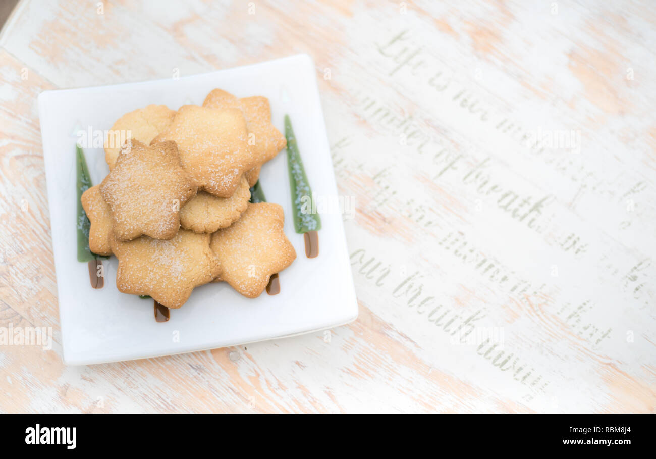 Tasty biscuits for afternoon tea traditional homemade Scottish