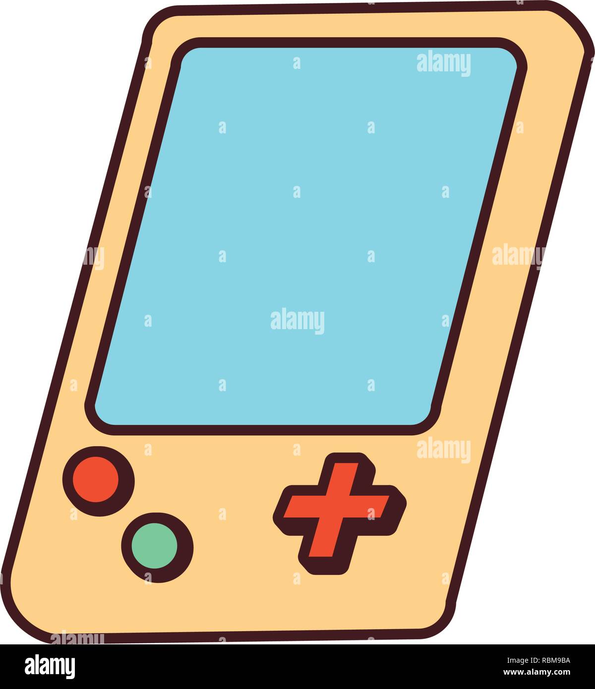 retro video game portable device vector illustration design Stock ...