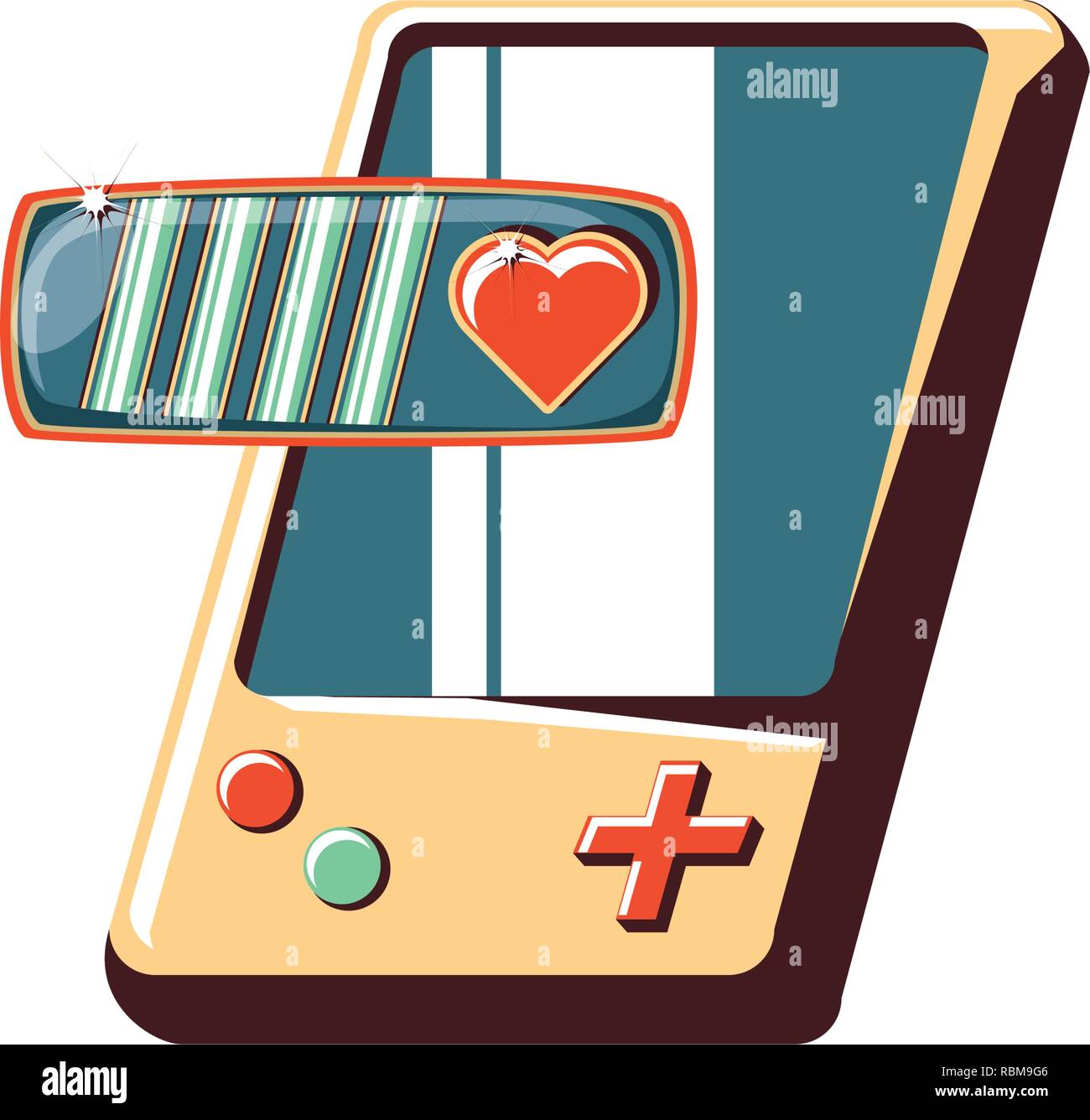 retro video game portable device vector illustration design Stock ...
