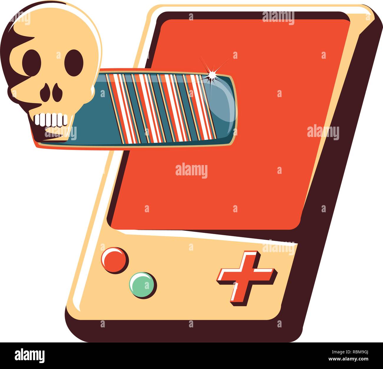 retro video game portable device vector illustration design Stock ...
