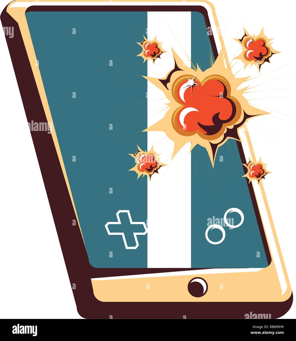 retro video game portable device vector illustration design Stock ...