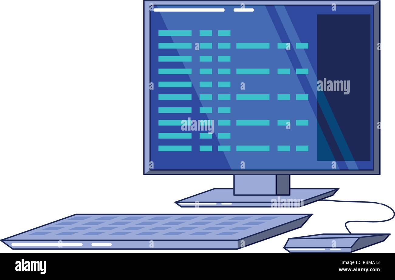 desktop computer isolated icon vector illustration design Stock Vector ...