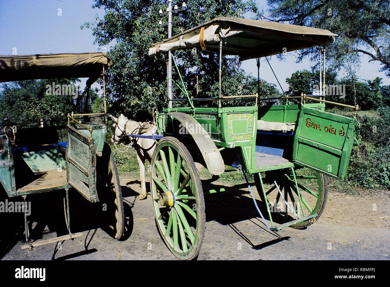 Horse drawn carriage, Ahmedabad, Gujarat, India, Asia Stock Photo