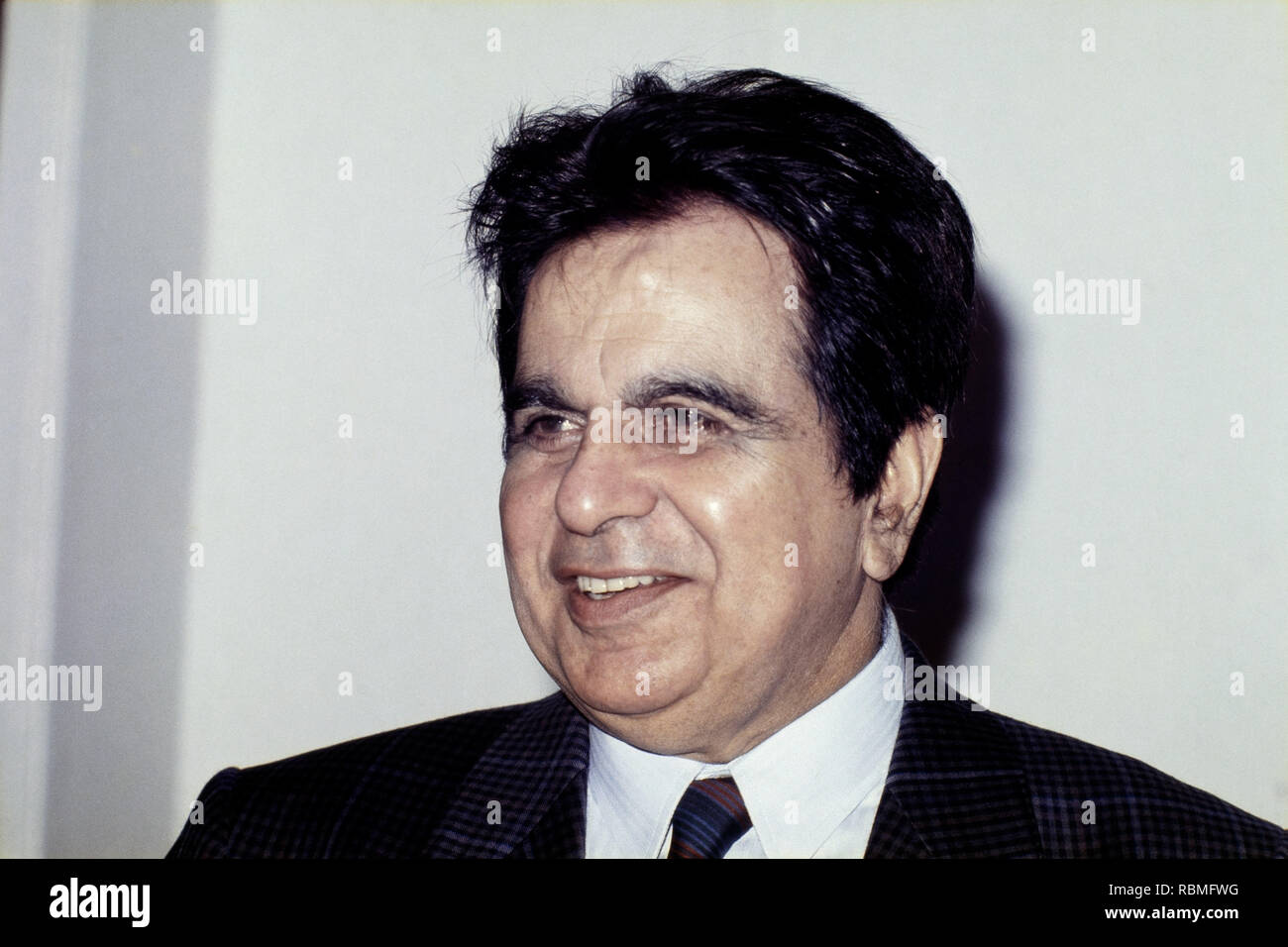 Dilip Kumar, Indian film actor, Mohammed Yusuf Khan, looking away and smiling, India, Asia Stock Photo
