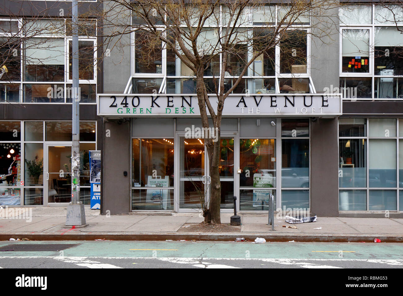 Green Desk, 240 Kent Ave, Brooklyn, NY. exterior of an office and