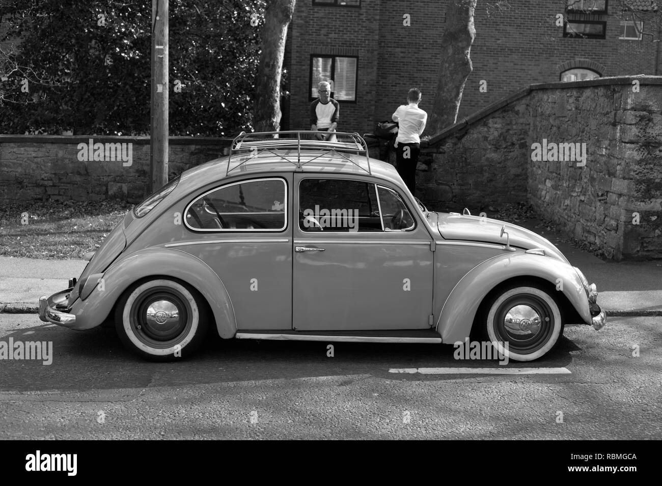 Classic VW Beetle,Whitburn, South Tyneside Stock Photo