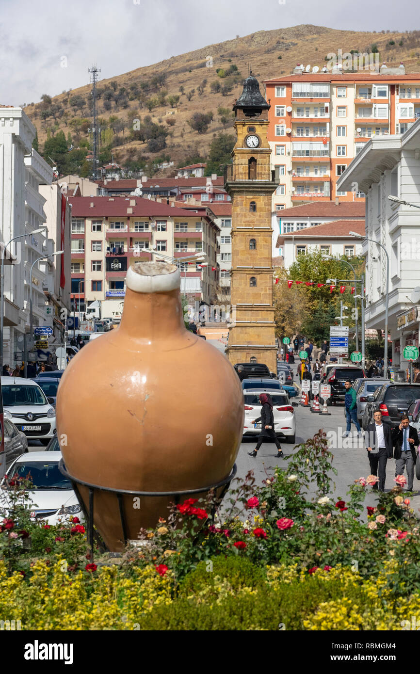 The historical clock tower in Yozgat,Turkey Stock Photo Alamy