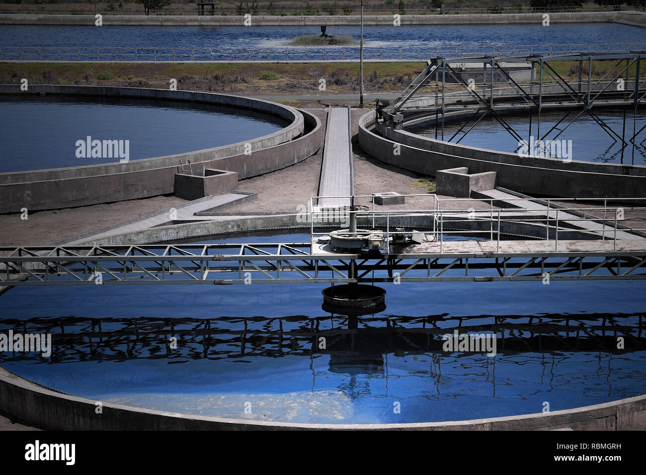 Polluted Water Treatment Plant, India, Asia Stock Photo