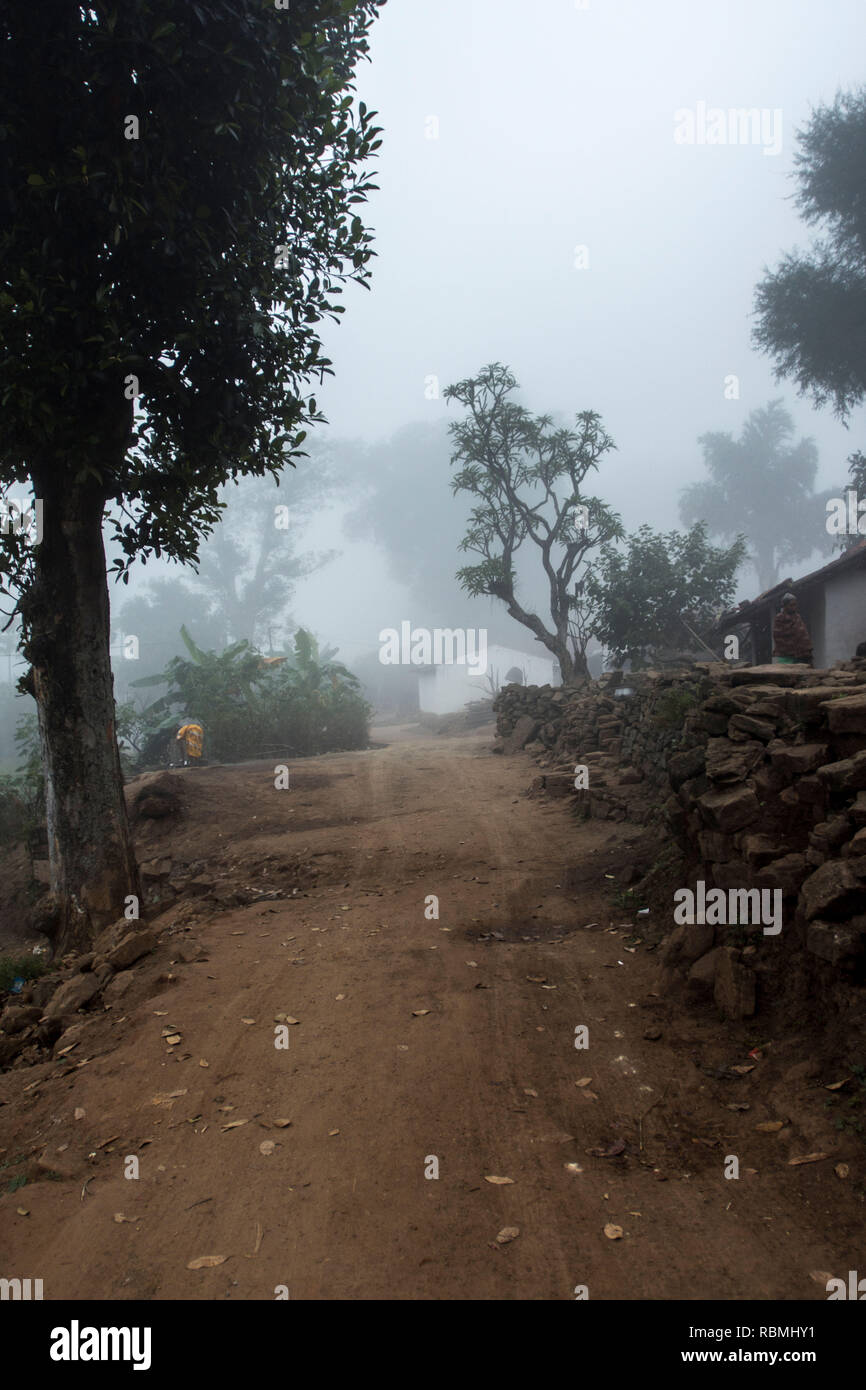 Fog in rural indian village hi-res stock photography and images - Alamy