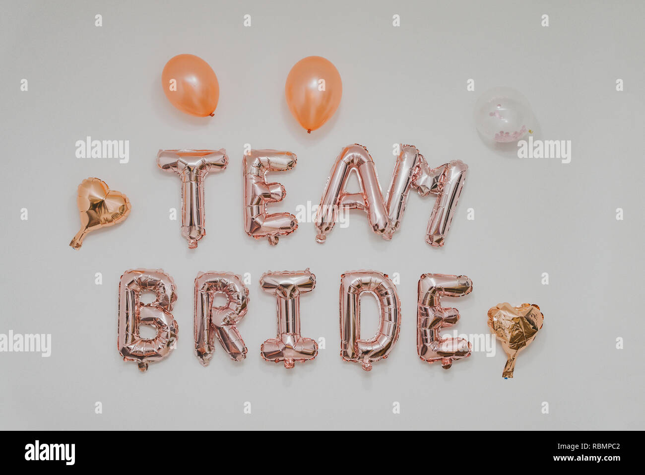 inscription on the wall - team Bride, bachelorette party Stock Photo ...