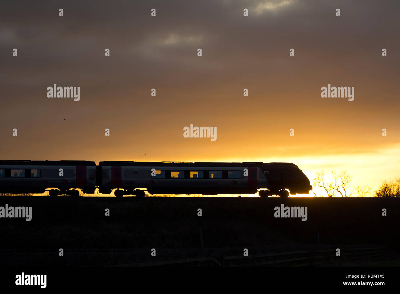 Train silhouette hires stock photography and images Alamy
