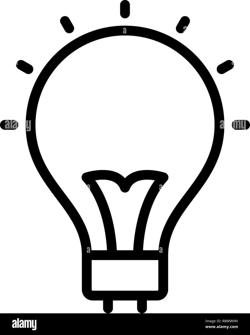 Vector Bulb Icon Stock Vector Image & Art - Alamy