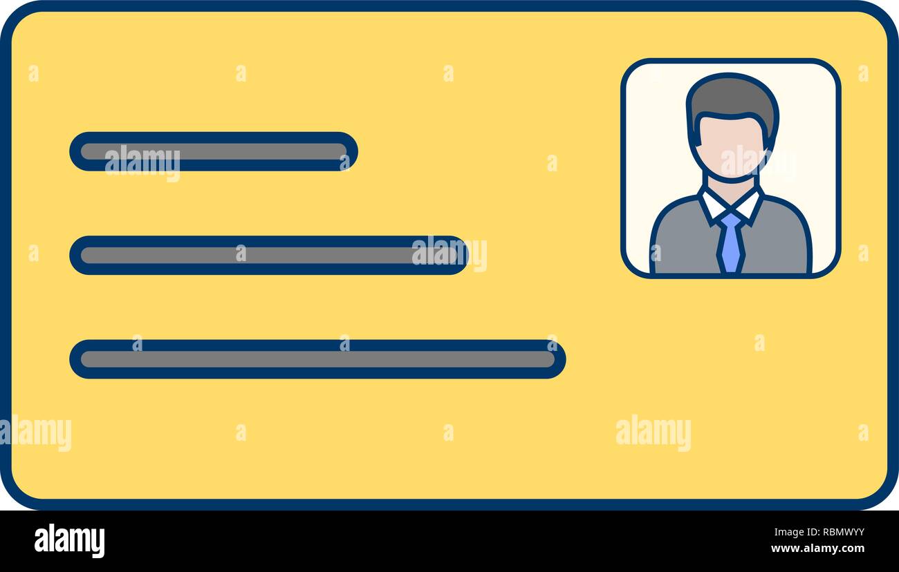 Vector ID Card Icon Stock Vector