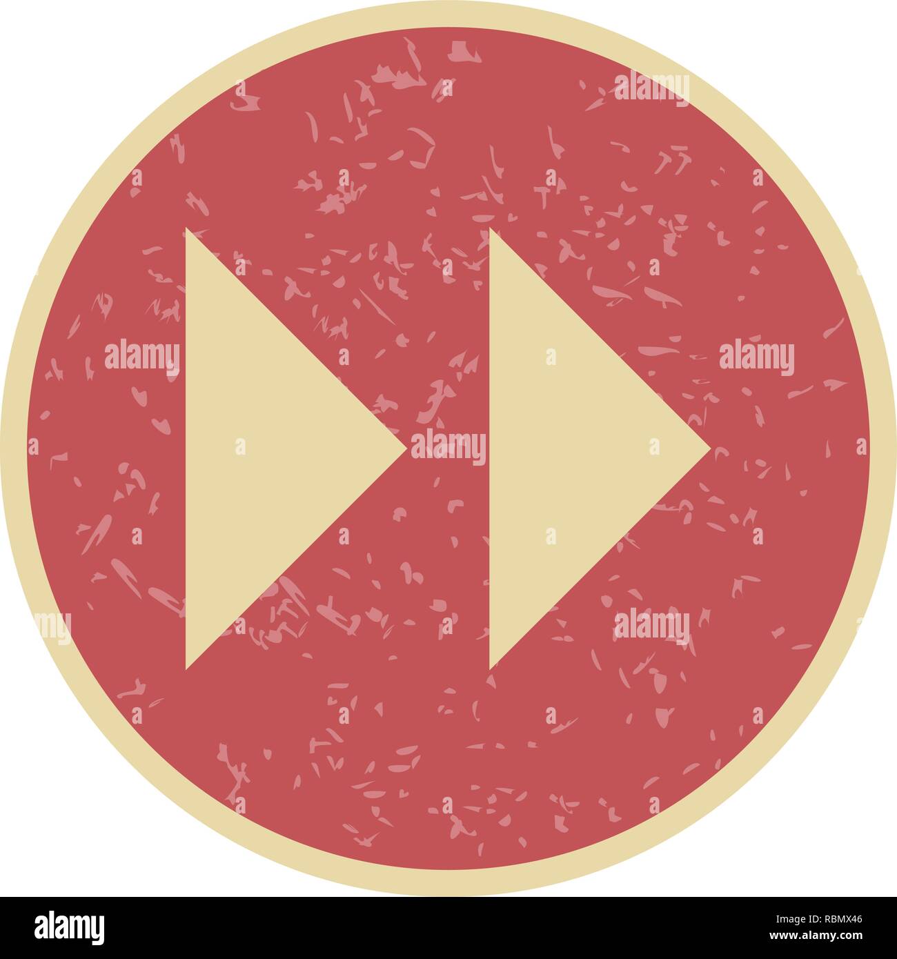 Vector Forward Arrows Icon Stock Vector