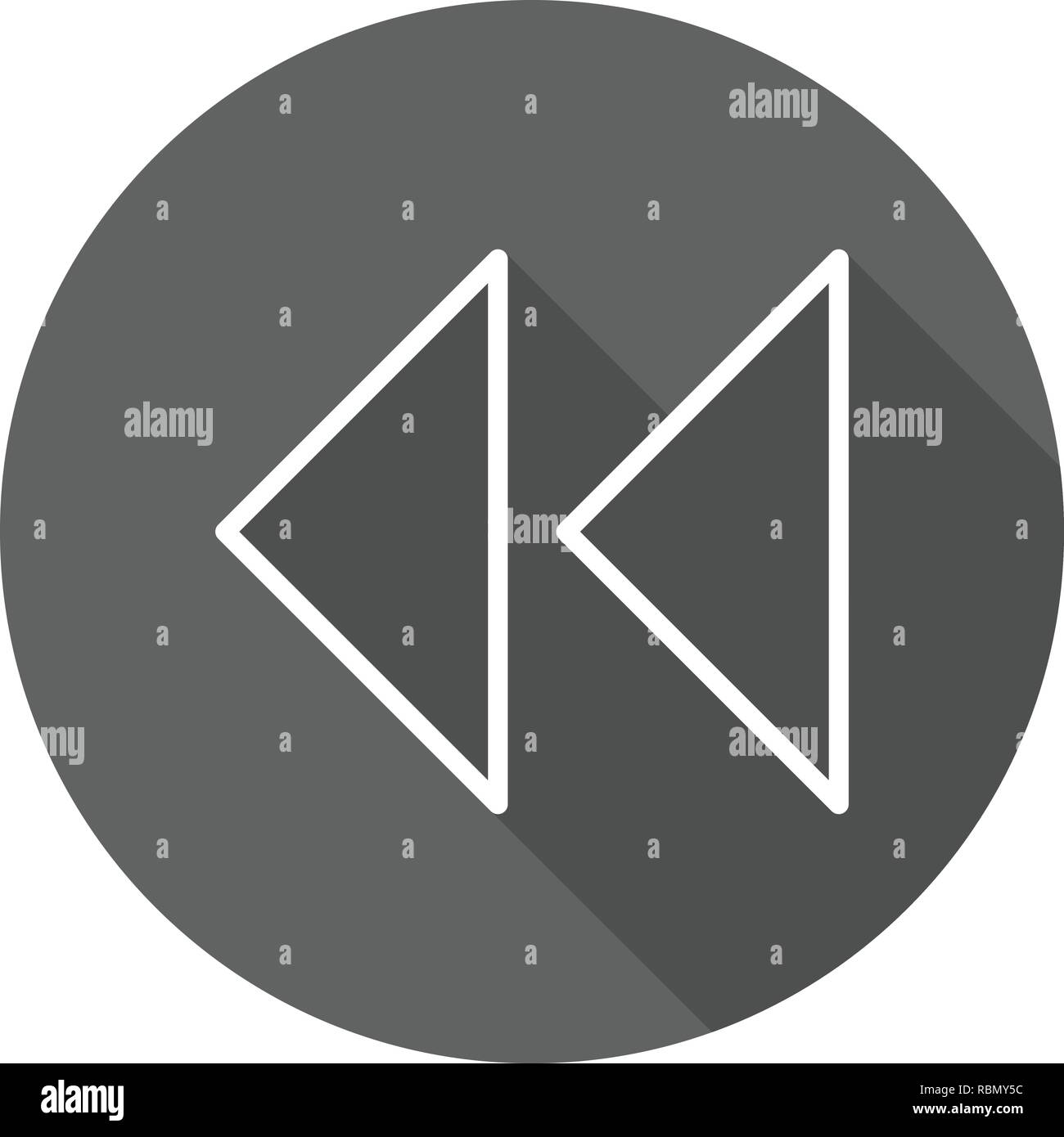 Vector Backward Arrows Icon Stock Vector