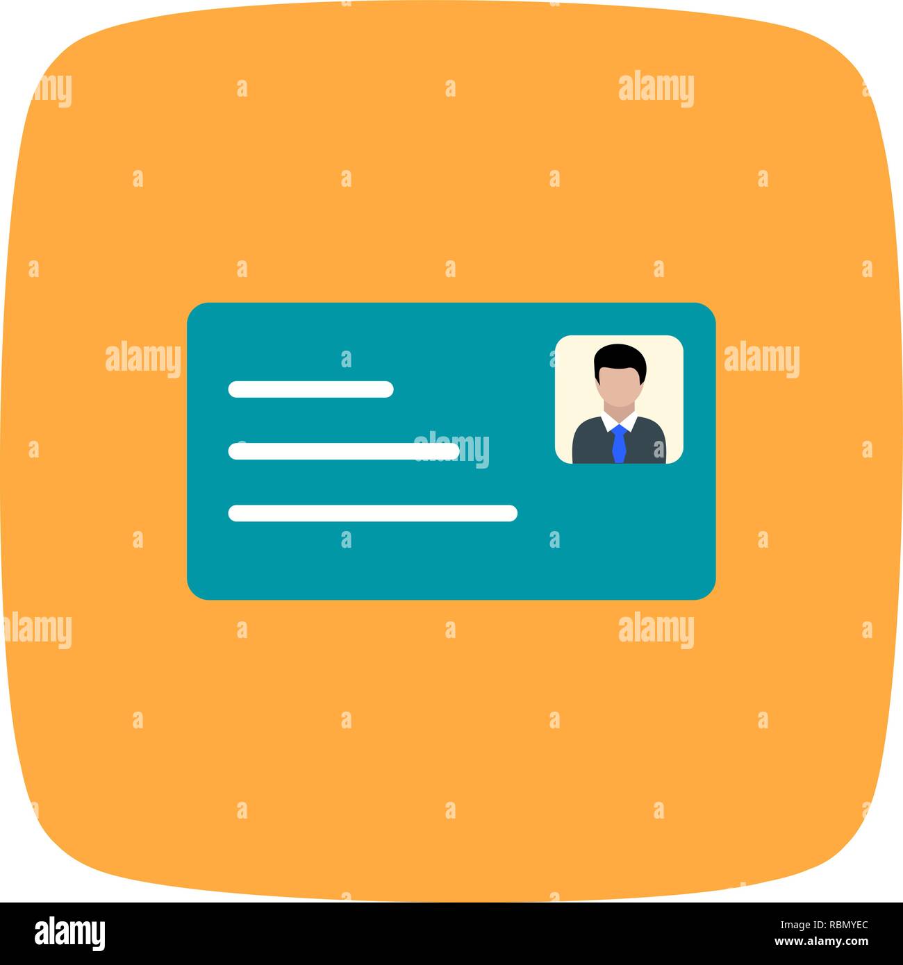 Vector ID Card Icon Stock Vector Image & Art - Alamy