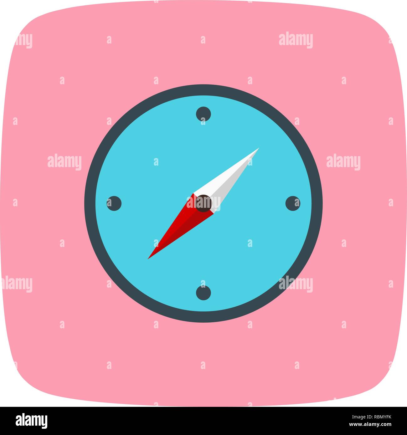 Vector Compass Icon Stock Vector