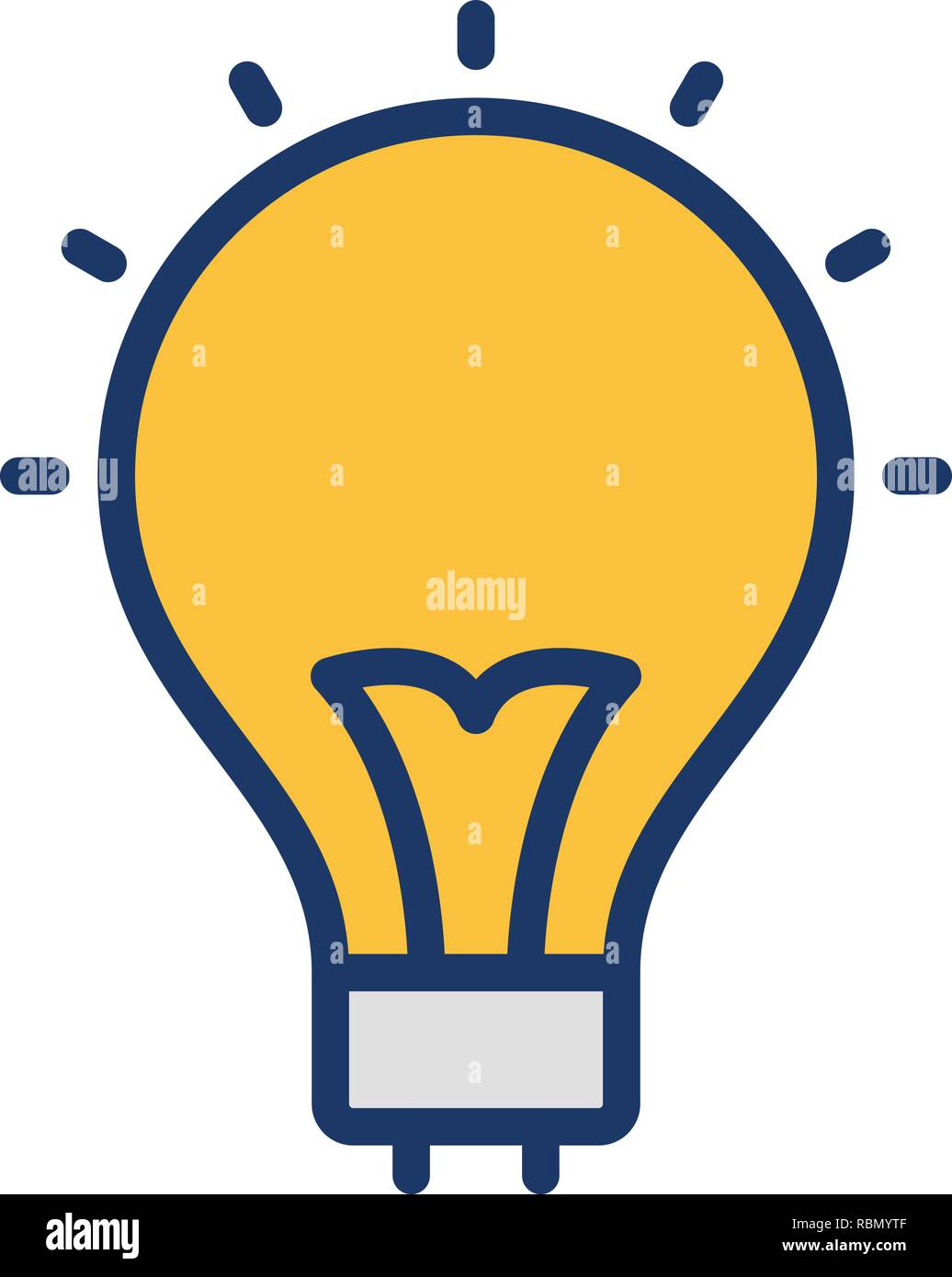 Vector Bulb Icon Stock Vector