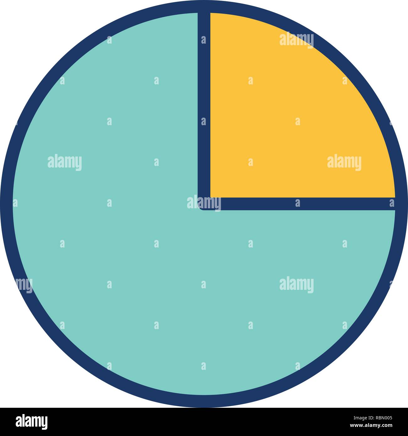 Vector Pie Chart Icon Stock Vector