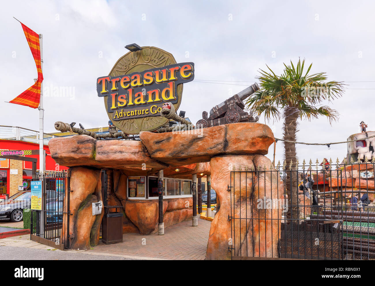 Treasure Island Adventure Golf, a mini golf family entertainment on Clarence Esplanade by