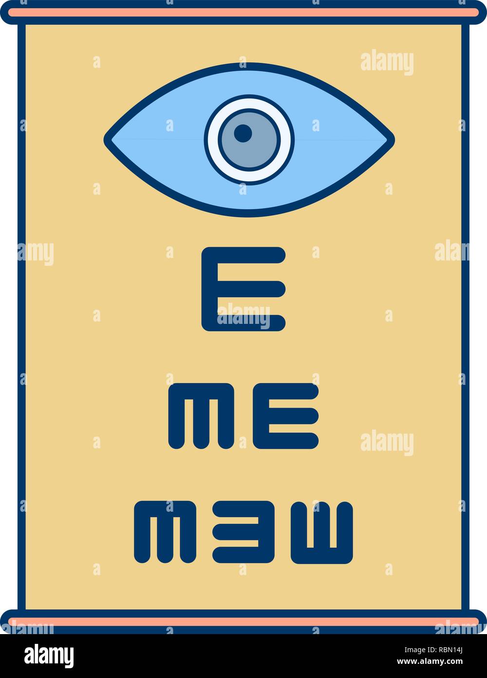 Vector Eye Test Icon Stock Vector
