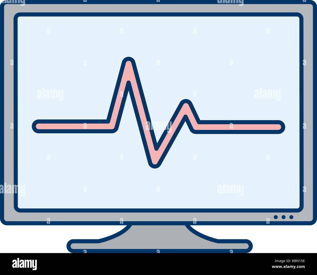Vector ECG Icon Stock Vector