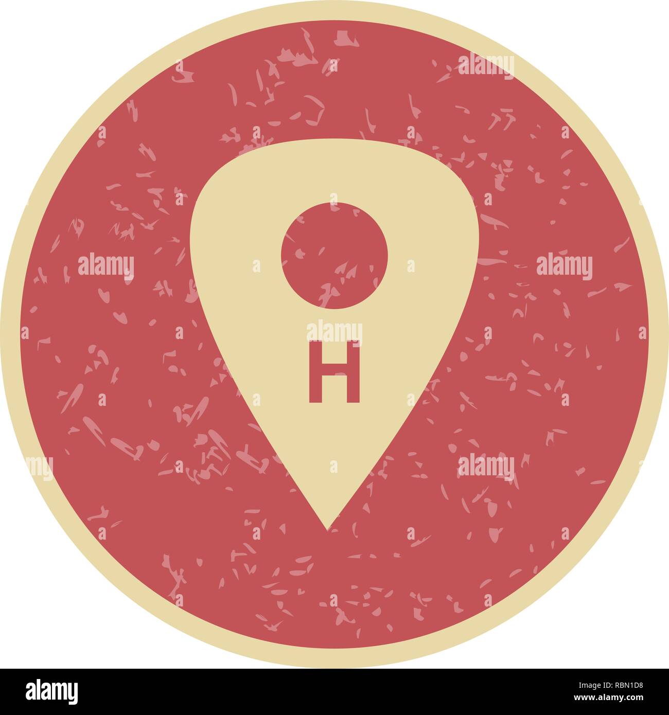 Vector Hospital Location Icon Stock Vector Image & Art - Alamy