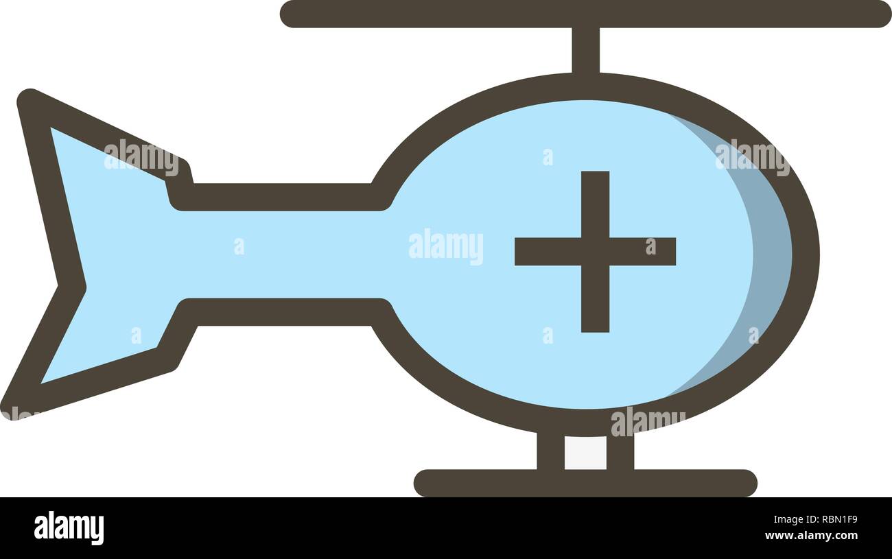Vector Helicopter Icon Stock Vector