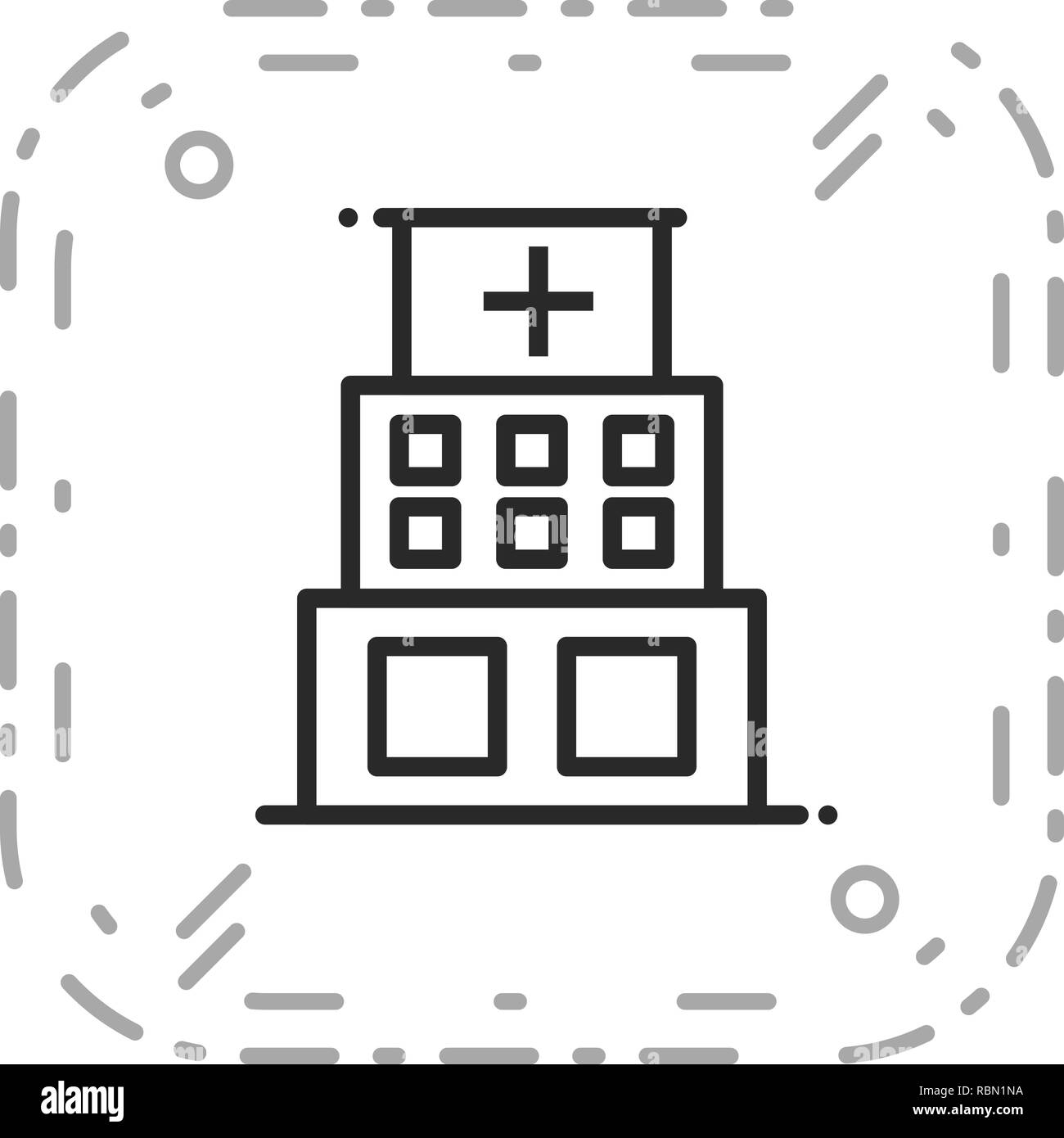 Vector Hospital Icon Stock Vector Image & Art - Alamy