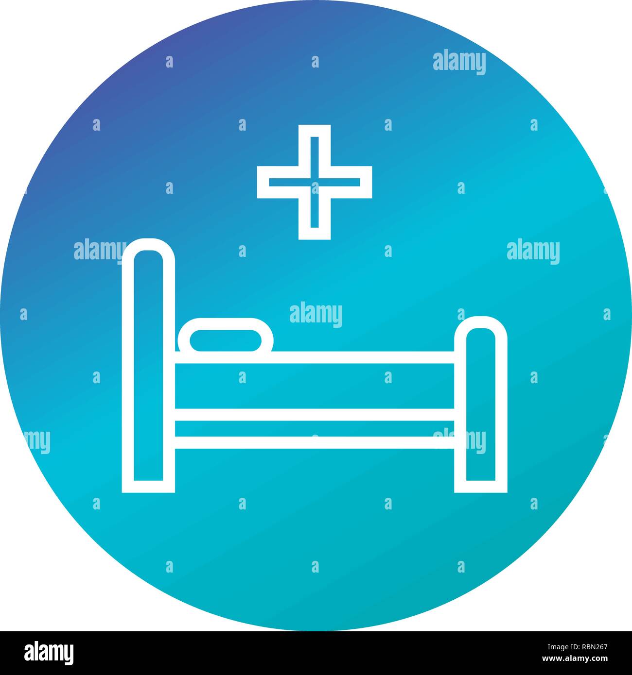 Vector Bed Icon Stock Vector