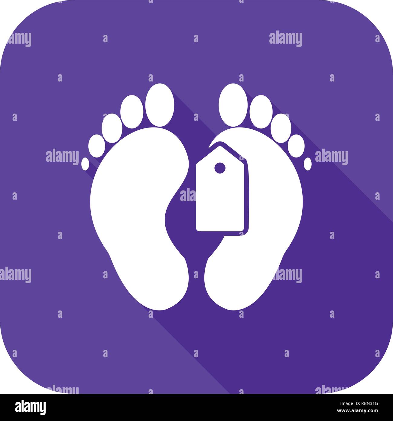 Vector Toe Tag Icon Stock Vector Image & Art - Alamy