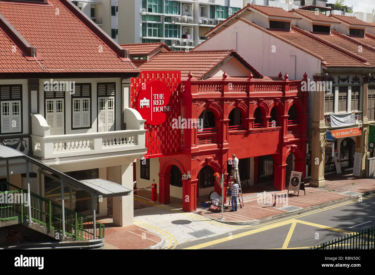 The iconic Red House in Joo Chiat / Katong area, Singapore, formerly a bakery known as Red Bakery, now part of a housing Stock Photo - Alamy