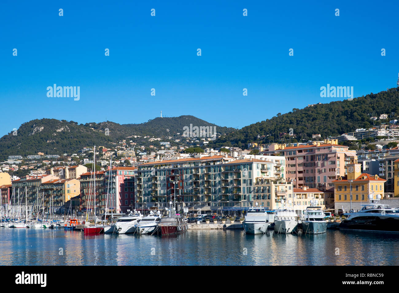 Port Lympia of Nice, France Stock Photo
