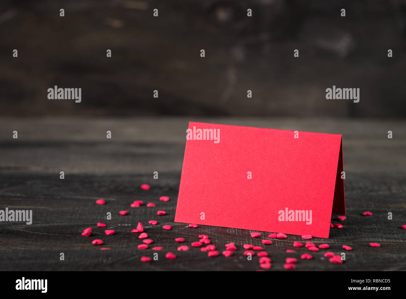 Valentine's Day decorations with card for love confession. Love ...