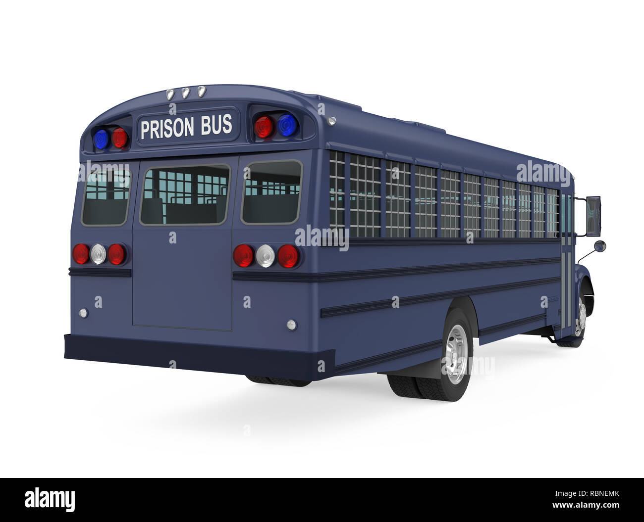 Prisoner Transport Bus Isolated Stock Photo