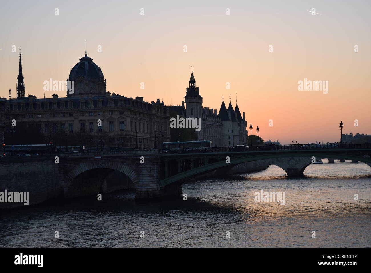 paesaggio urbano di uno dei tanti ponti sulla senna a parigi sede di tanto turismo Stock Photo