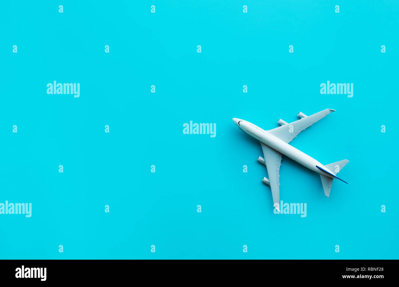 Model plane,airplane on blue pastel color background Stock Photo - Alamy