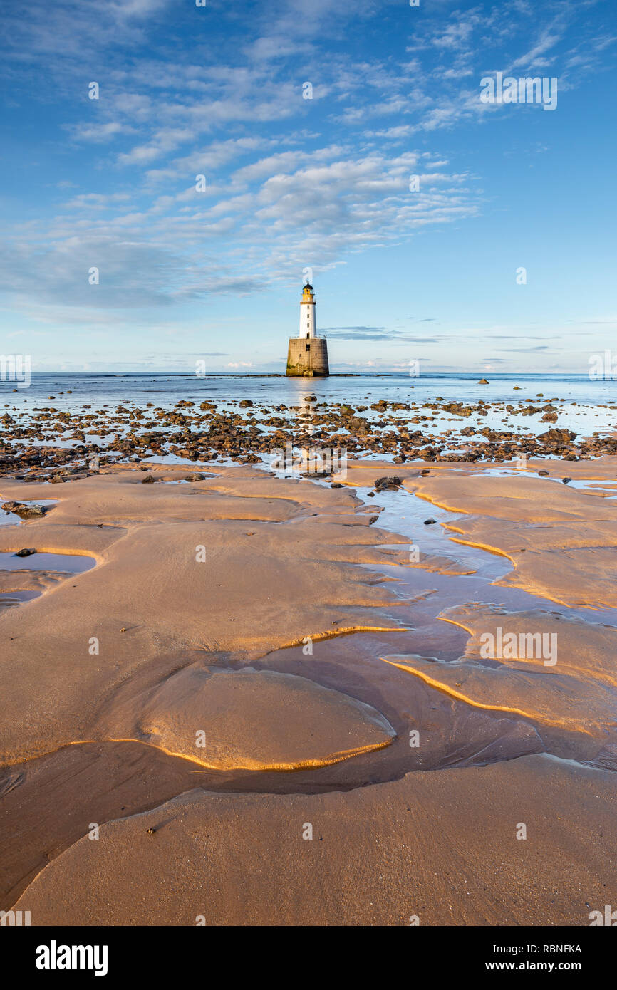 The lighthouse at Rattray Head, Aberdeenshire, Scotland Stock Photo
