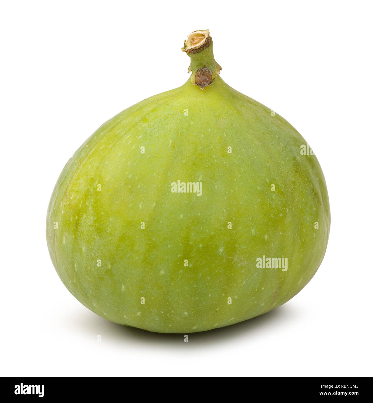 Fresh green fig isolated on white background Stock Photo Alamy