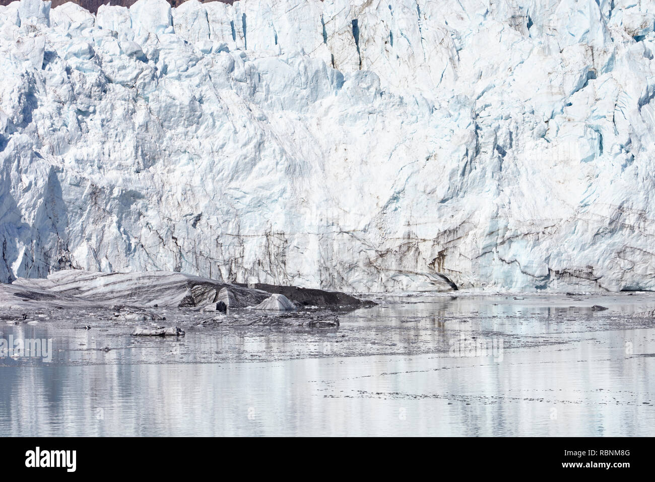 Close Up Detail Of Glacier In Glacier Bay Alaska USA Stock Photo