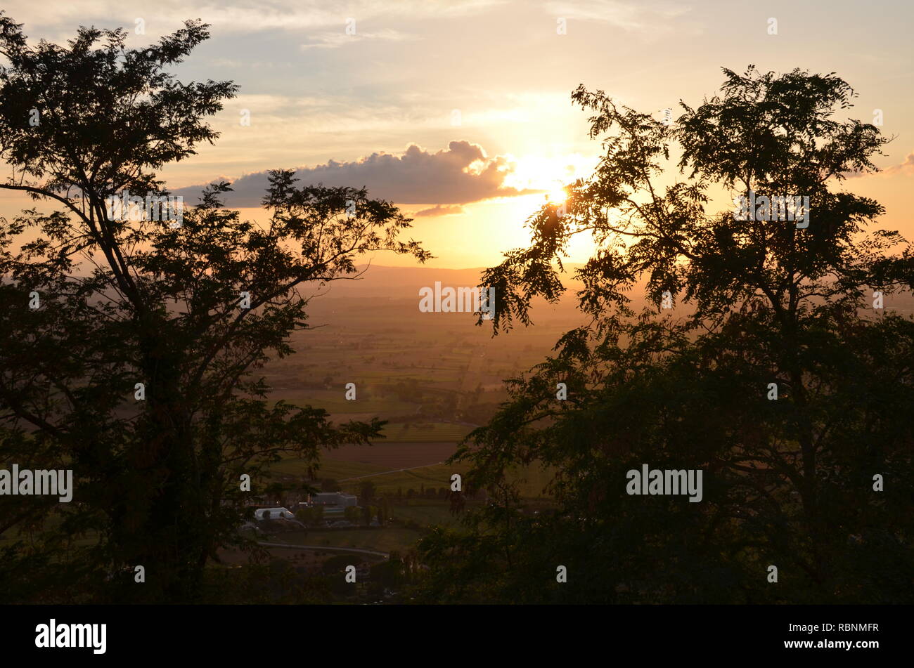 Sunset in Tuscany Stock Photo