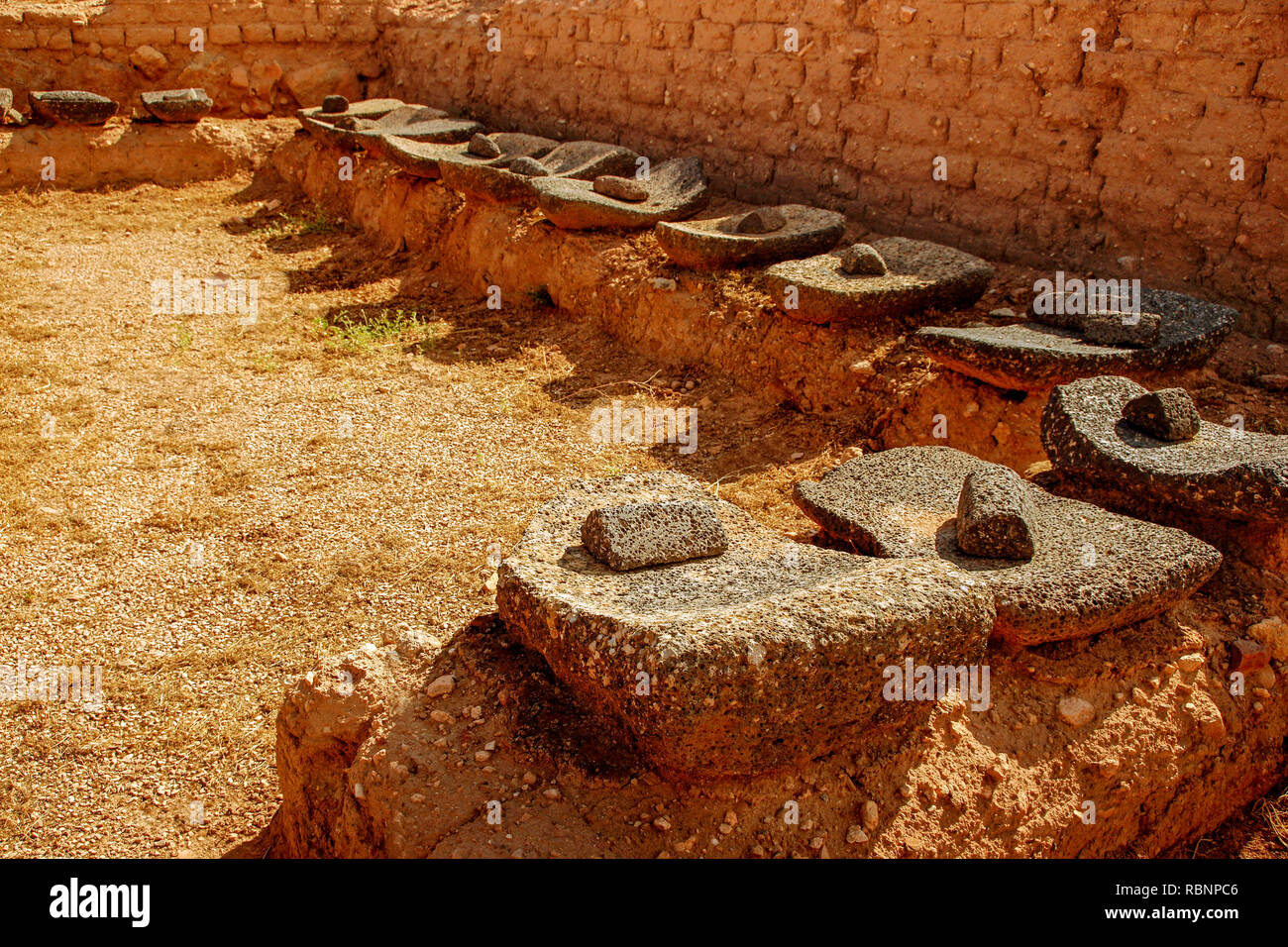 Kitchen in the West Palace, 4-3.000 BC. Ebla, Syria, Middle East Stock Photo