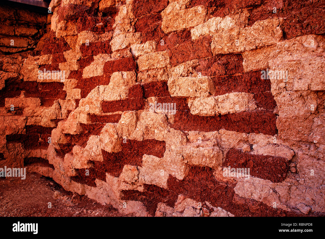Walls of  the West Palace, 4-3.000 BC. Ebla, Syria, Middle East Stock Photo