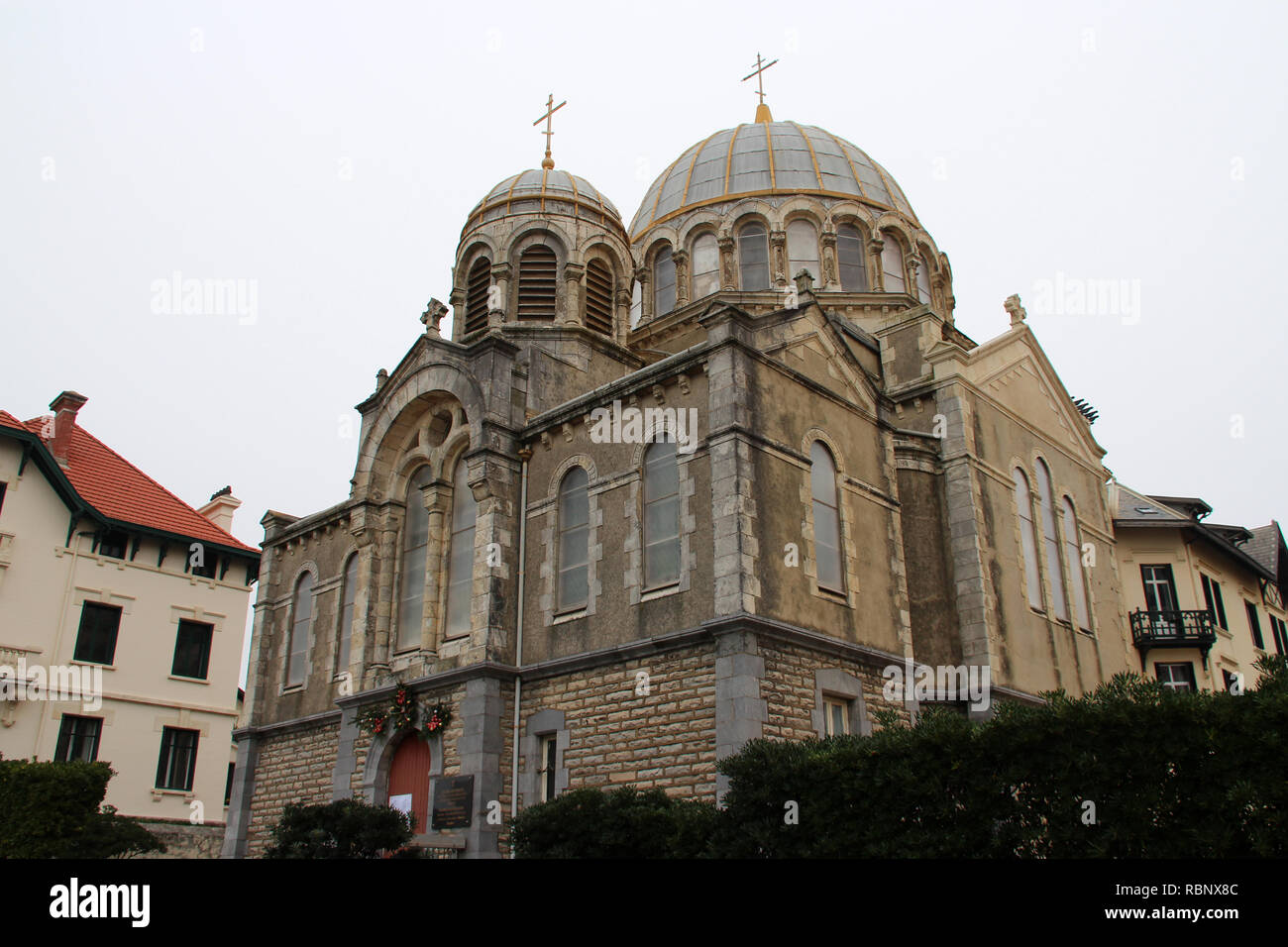 The russian orthodox church in Biarritz (France). Stock Photo