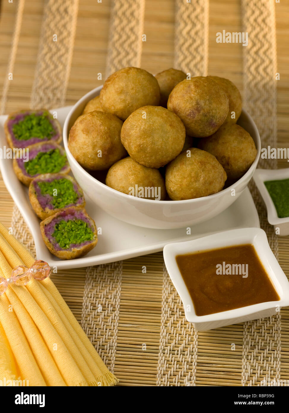 Indian snack fried potato balls, India, Asia Stock Photo - Alamy