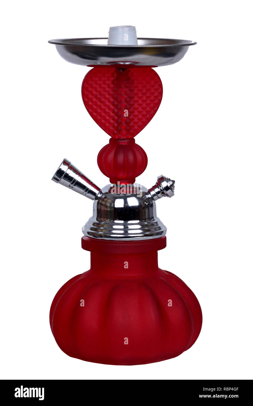 Red glass hookah glass Stock Photo Alamy