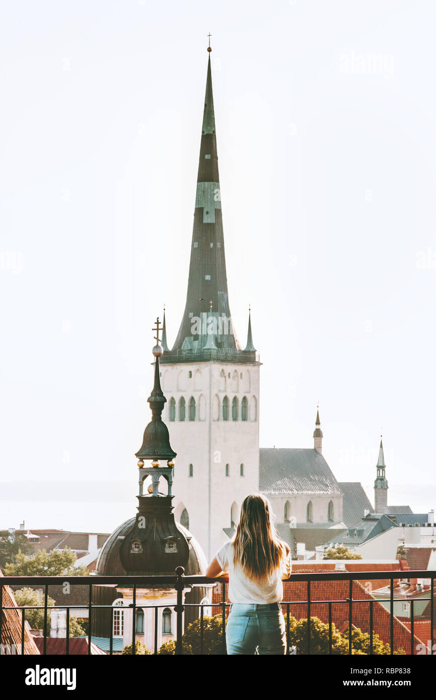 Vacations In Tallinn Woman Traveling In Estonia Touristic
