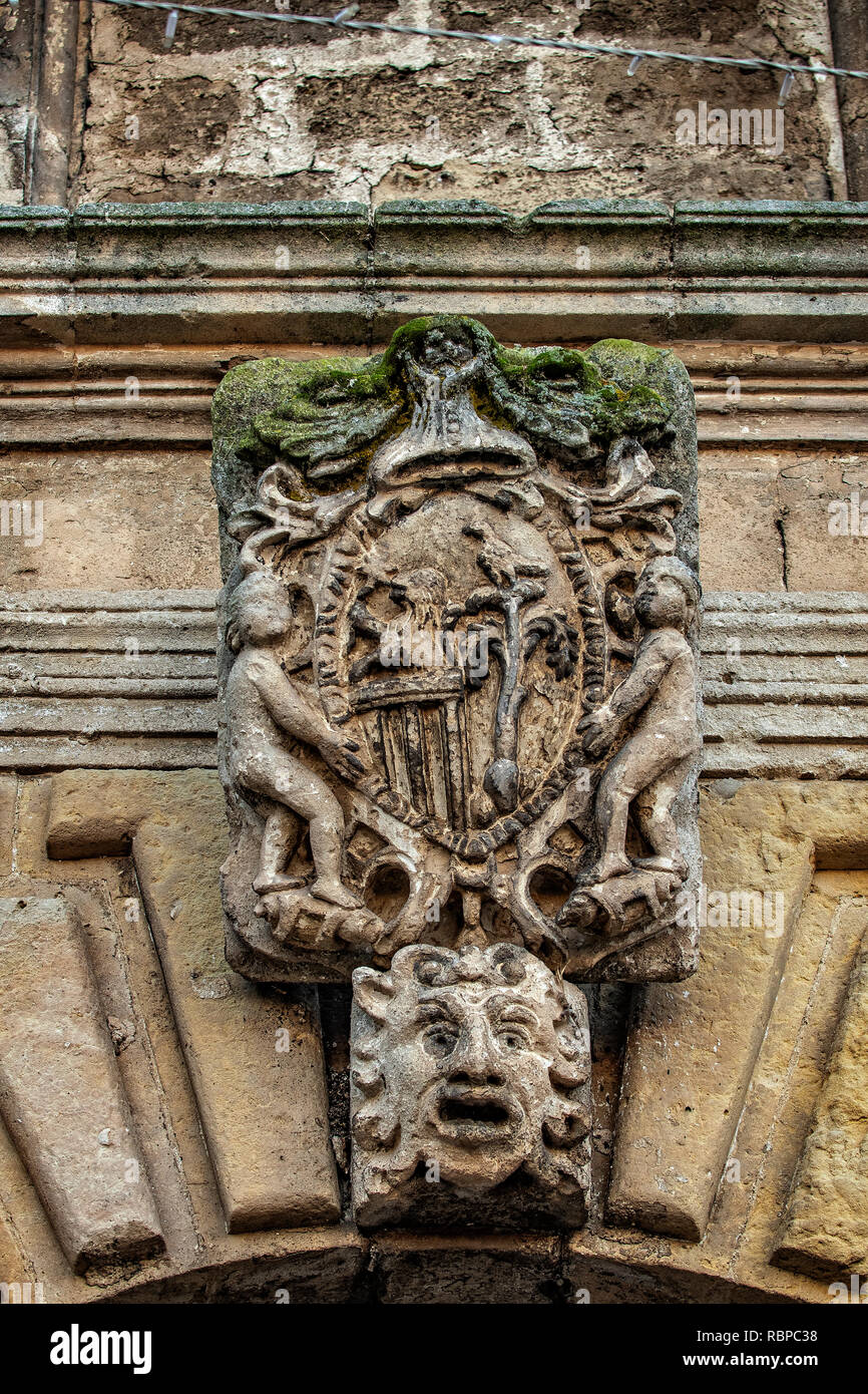 Italy Basilicata Matera Santoro Palace Coat of arms Stock Photo Alamy