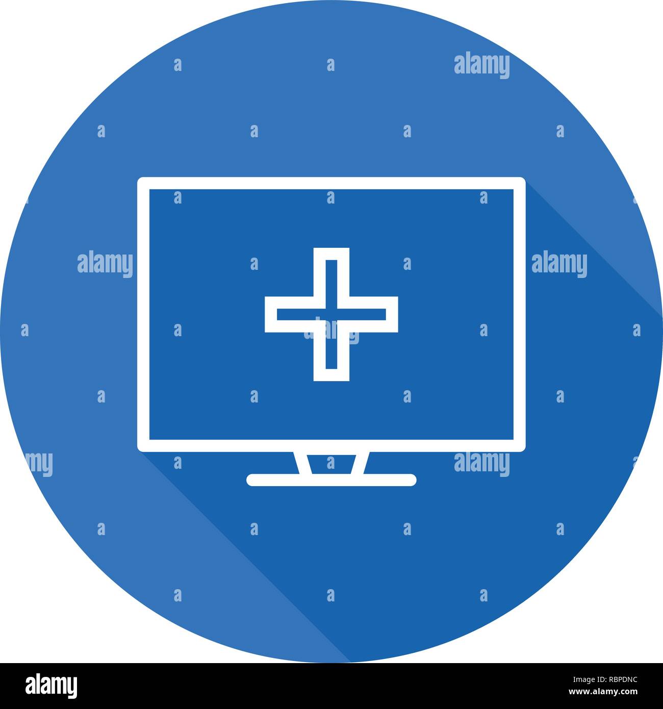 Vector Online Medical Help Icon Stock Vector