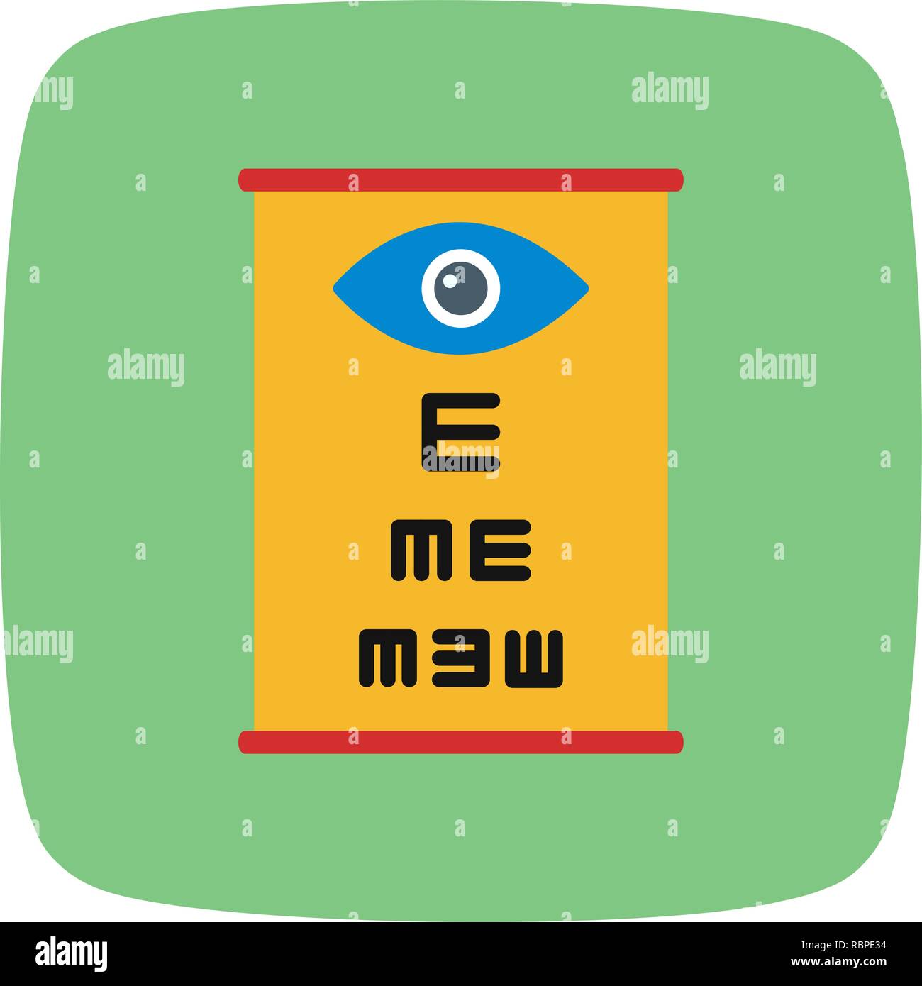 Vector Eye Test Icon Stock Vector
